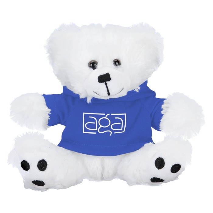 Custom Little Paw Bear with Hoodie - White