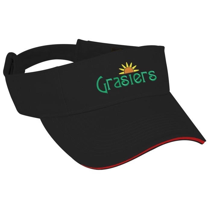 Custom Contrast Peak Twill Visor - 24 hr