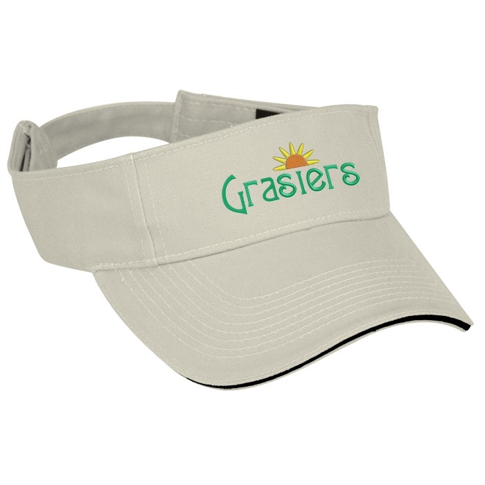 Custom Contrast Peak Twill Visor - 24 hr