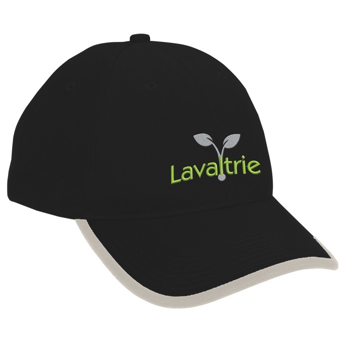 Custom Brushed Cotton Twill Cap with Peak Trim - 24 hr