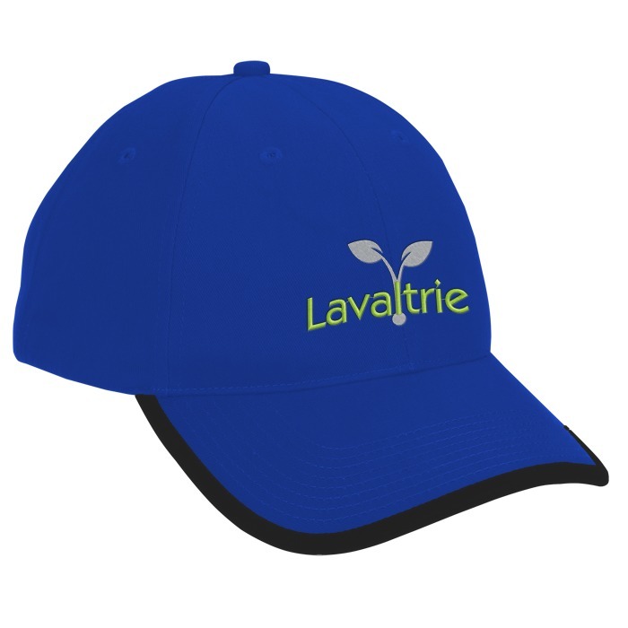 Custom Brushed Cotton Twill Cap with Peak Trim - 24 hr