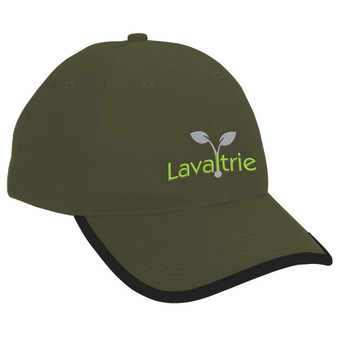 Custom Brushed Cotton Twill Cap with Peak Trim - 24 hr