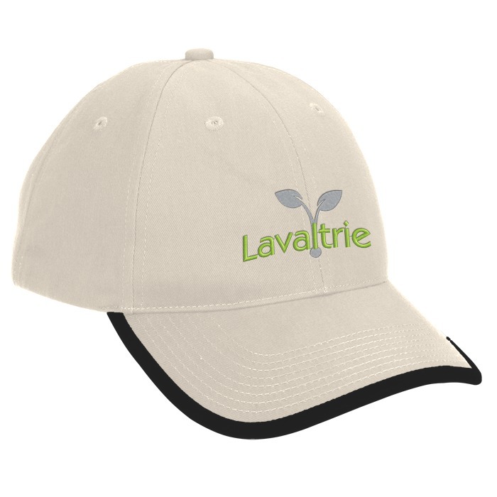 Custom Brushed Cotton Twill Cap with Peak Trim - 24 hr