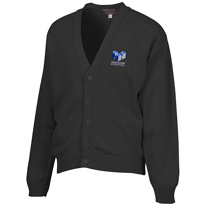 Custom Acrylic V-Neck Cardigan - Men's