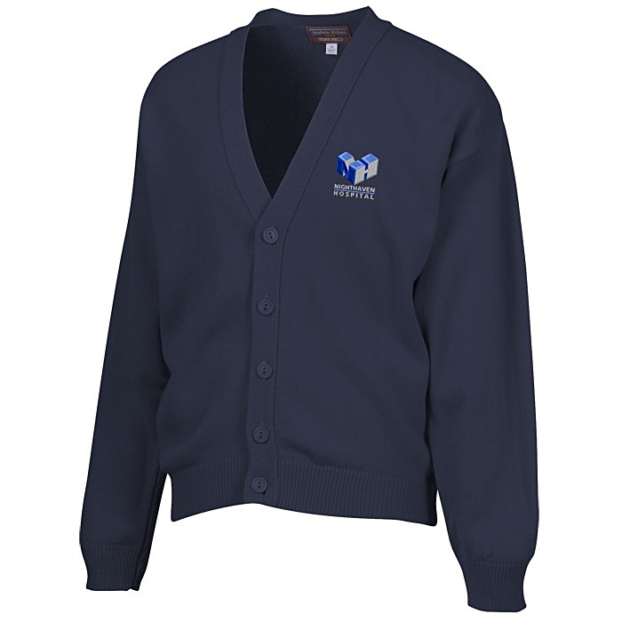 Custom Acrylic V-Neck Cardigan - Men's