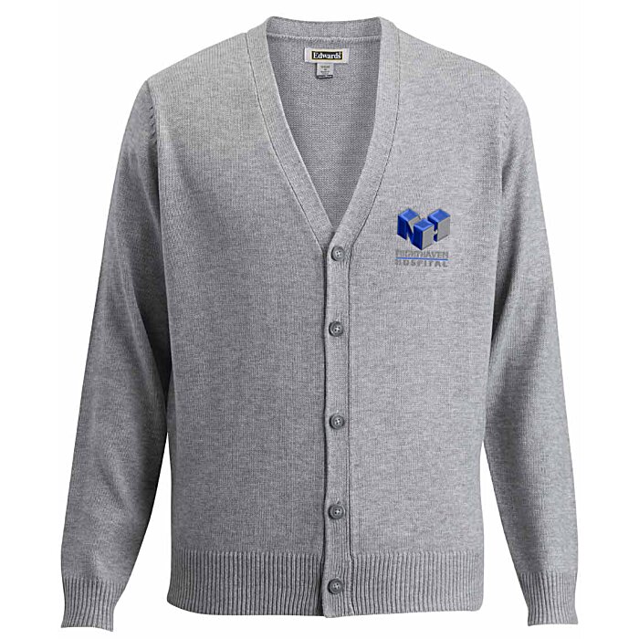 Custom Acrylic V-Neck Cardigan - Men's
