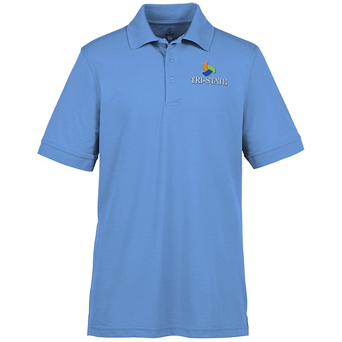 Custom Smooth Touch Blended Pique Polo - Men's