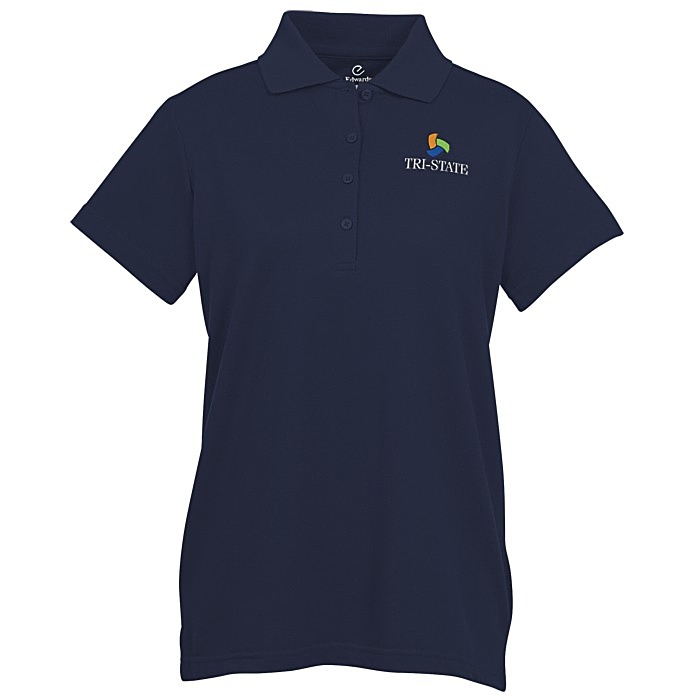 Custom Smooth Touch Blended Pique Polo - Ladies'