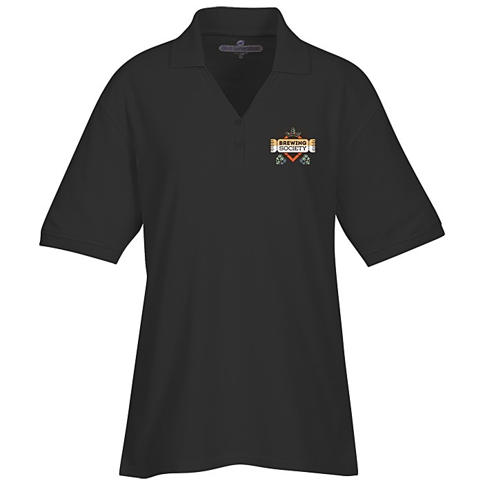 Custom Soft Touch Pique Y-Placket Sport Shirt - Ladies' - Full Colour
