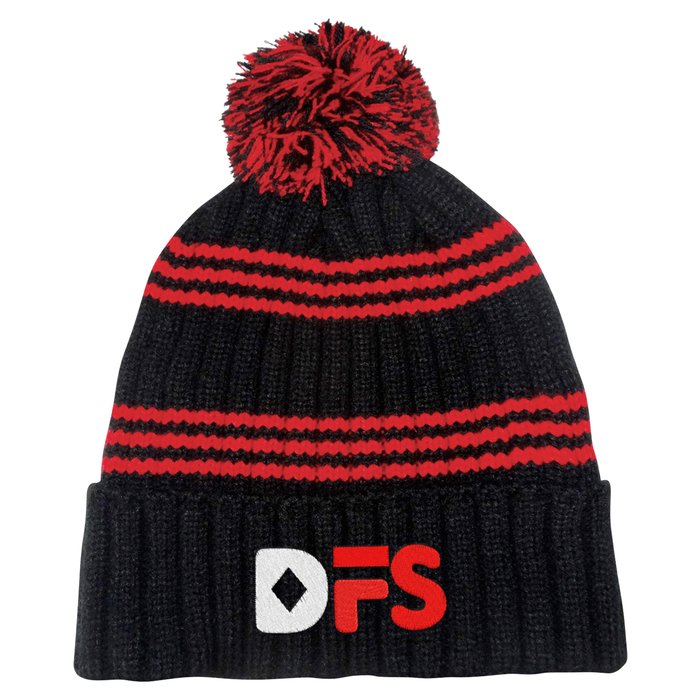 Custom Multi-Stripe Rib Knit Beanie