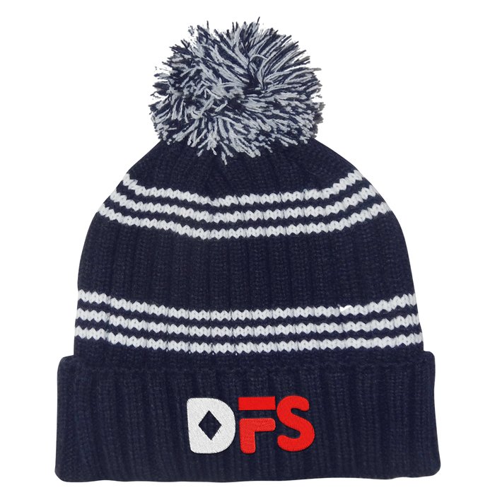 Custom Multi-Stripe Rib Knit Beanie