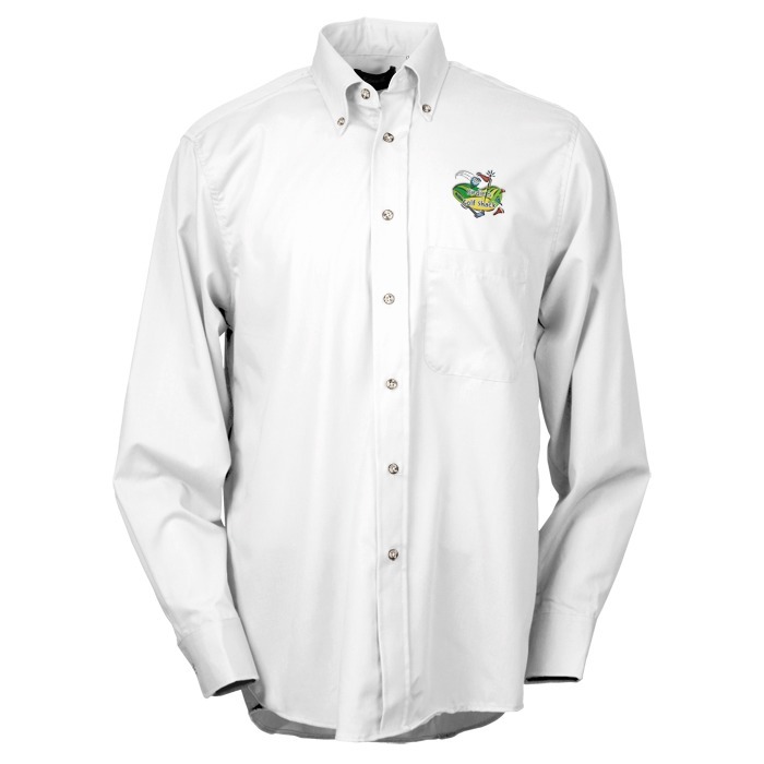 Custom Soil Release Button Down Poplin Shirt - Men's