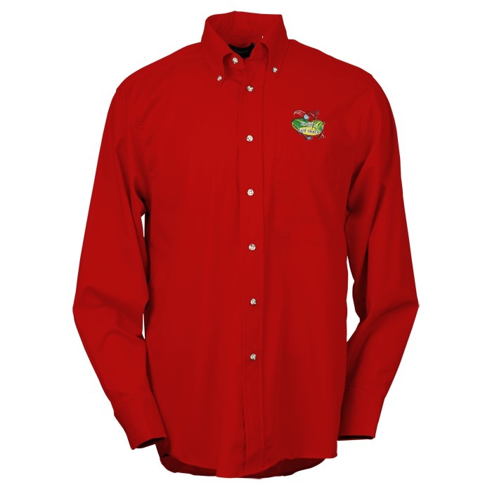 Custom Soil Release Button Down Poplin Shirt - Men's