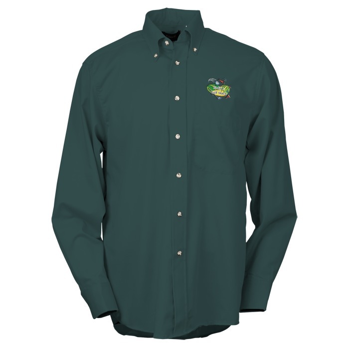 Custom Soil Release Button Down Poplin Shirt - Men's