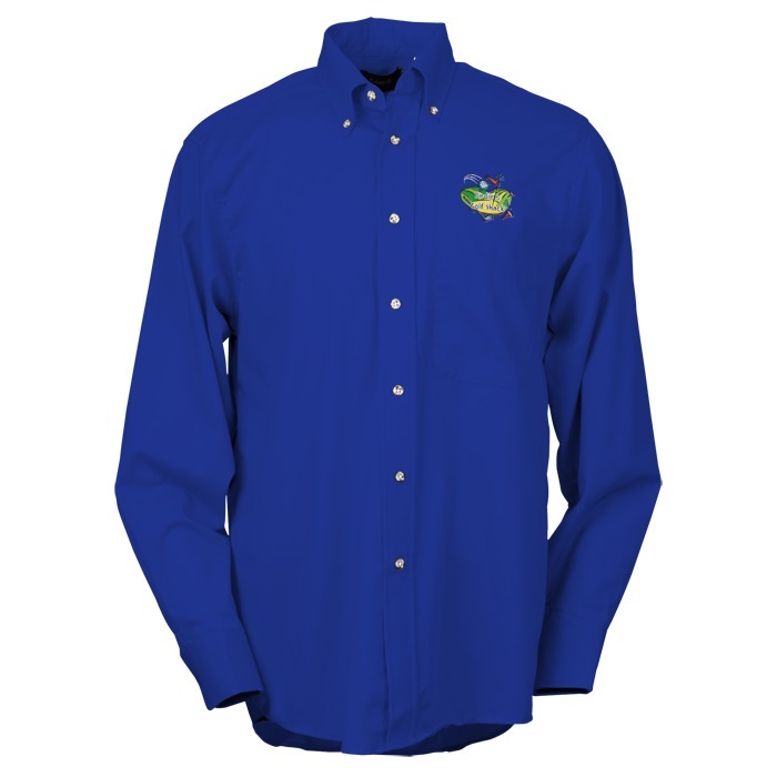 Custom Soil Release Button Down Poplin Shirt - Men's