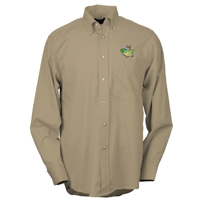 Custom Soil Release Button Down Poplin Shirt - Men's