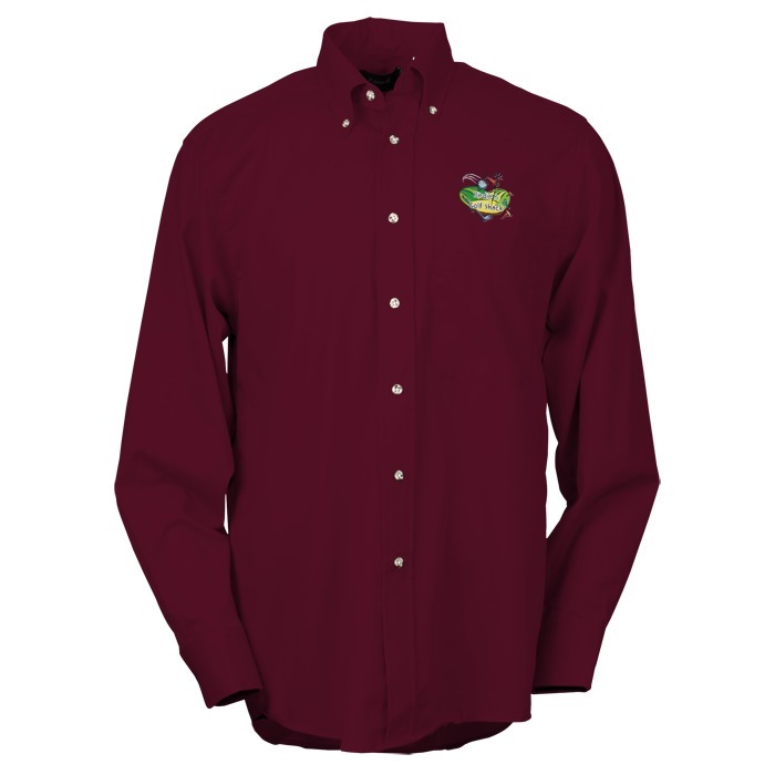 Custom Soil Release Button Down Poplin Shirt - Men's