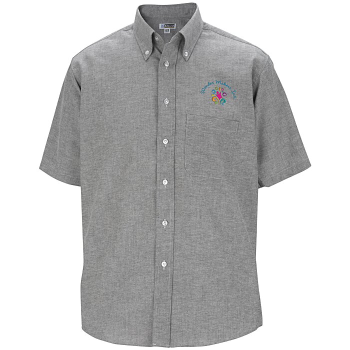 Custom Easy Care Short Sleeve Oxford Shirt - Men's