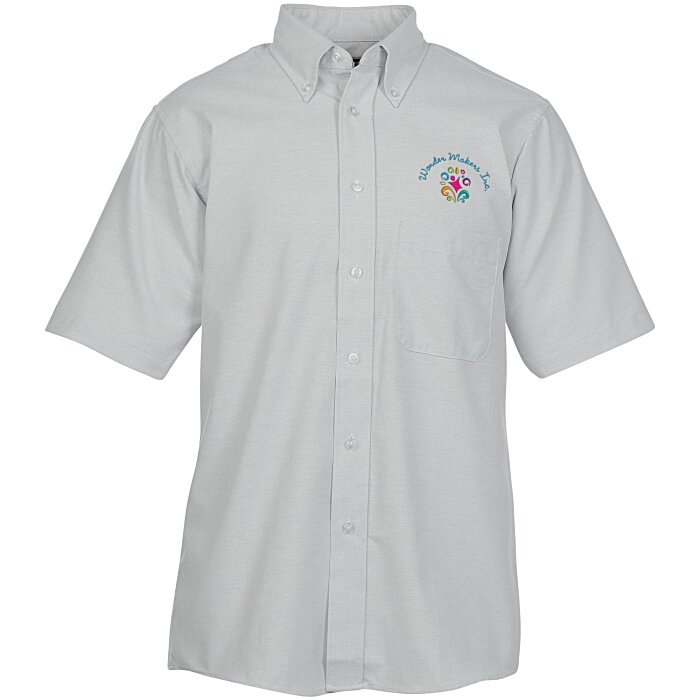 Custom Easy Care Short Sleeve Oxford Shirt - Men's