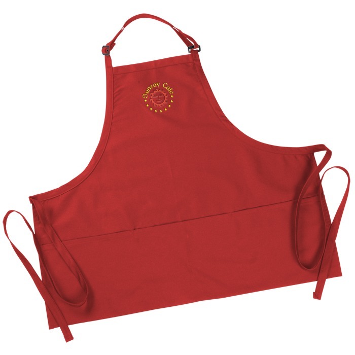 Custom Bib Apron with Three Pockets