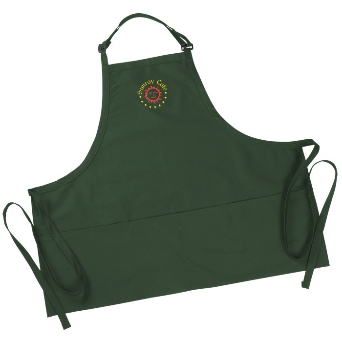 Custom Bib Apron with Three Pockets