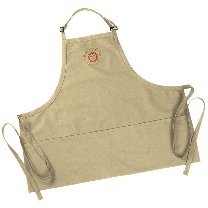Custom Bib Apron with Three Pockets
