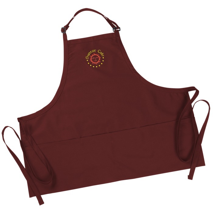 Custom Bib Apron with Three Pockets