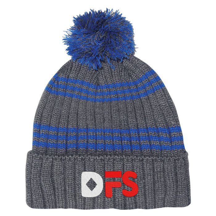Custom Multi-Stripe Rib Knit Beanie - 24 hr