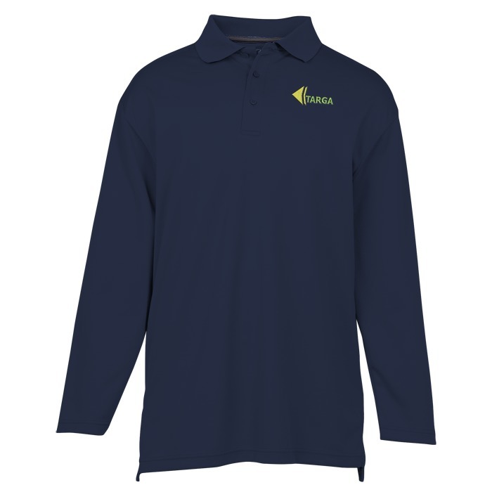 Custom Dry-Mesh Hi-Performance Long Sleeve Polo - Men's