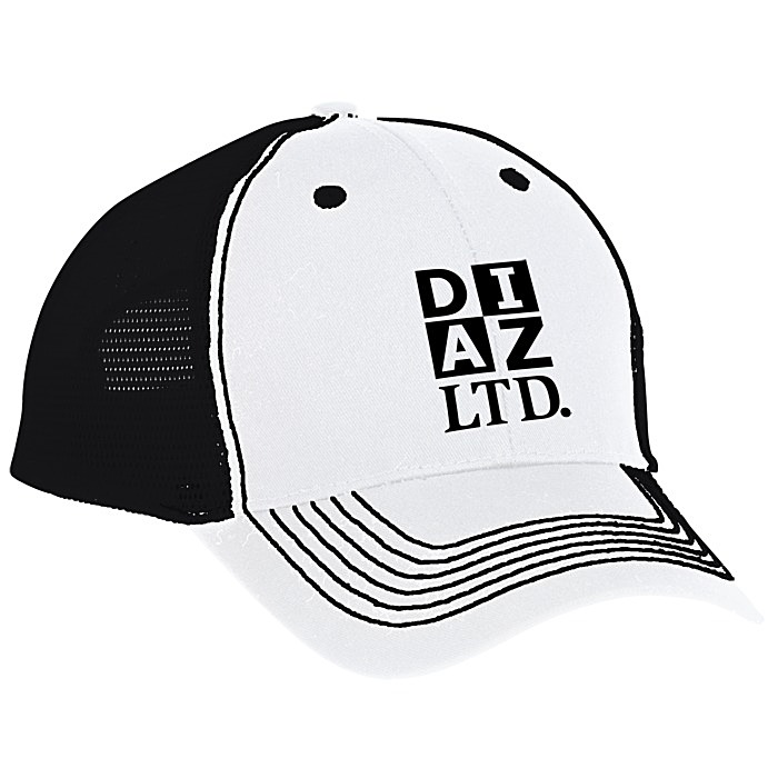 Custom Colour Accent Mesh Snapback Cap