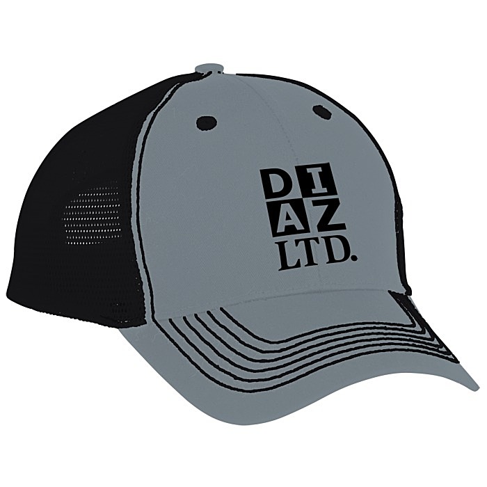 Custom Colour Accent Mesh Snapback Cap