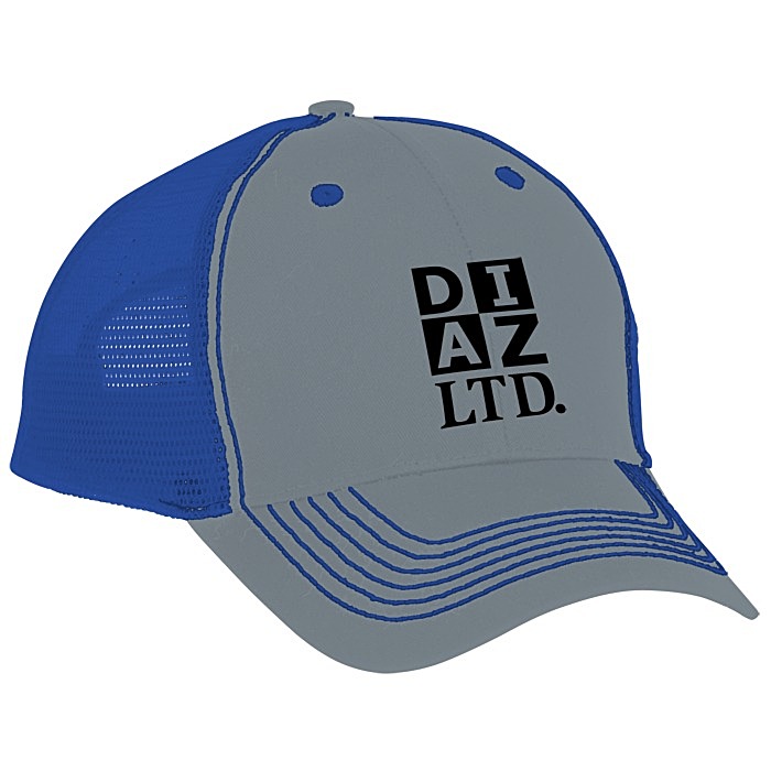 Custom Colour Accent Mesh Snapback Cap