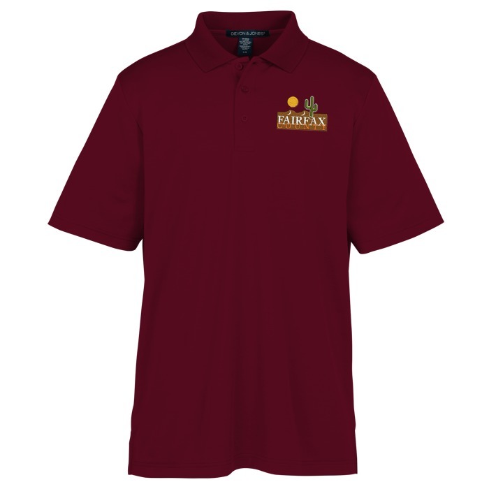 Custom CrownLux Performance Plaited Polo - Men's