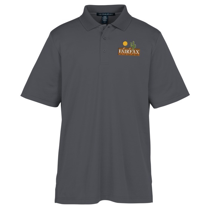 Custom CrownLux Performance Plaited Polo - Men's