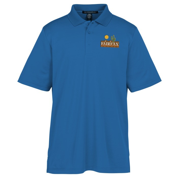 Custom CrownLux Performance Plaited Polo - Men's