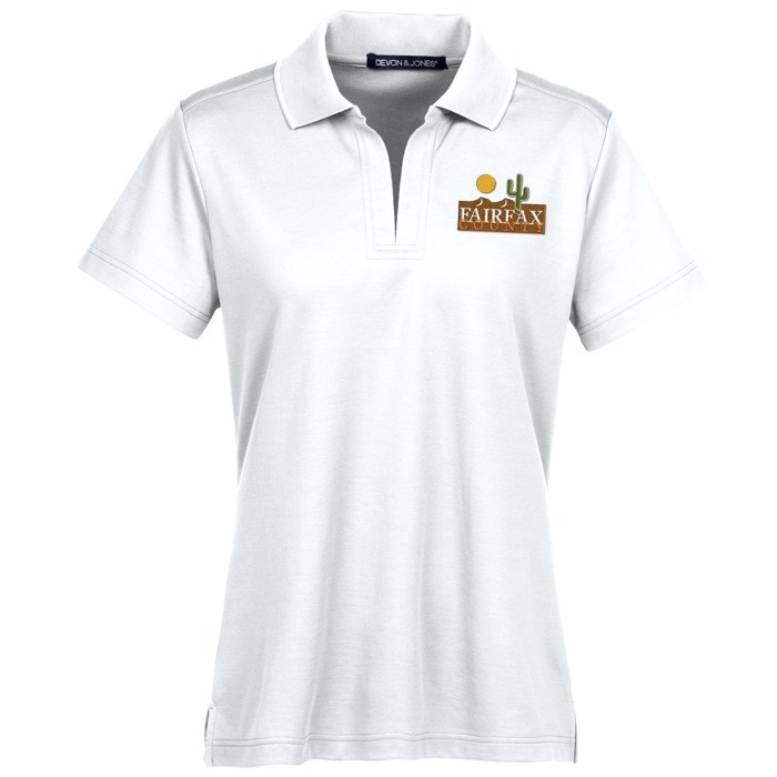 Custom CrownLux Performance Plaited Polo - Ladies'