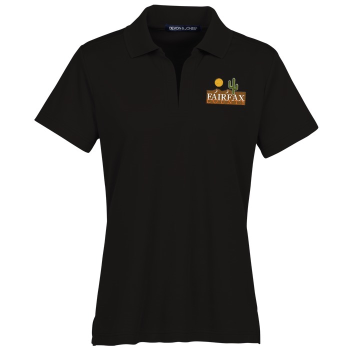 Custom CrownLux Performance Plaited Polo - Ladies'