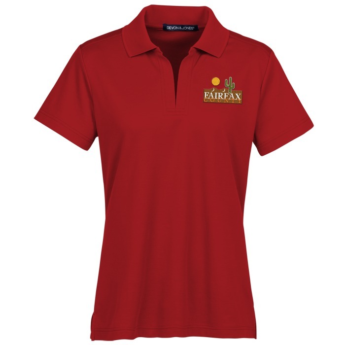 Custom CrownLux Performance Plaited Polo - Ladies'