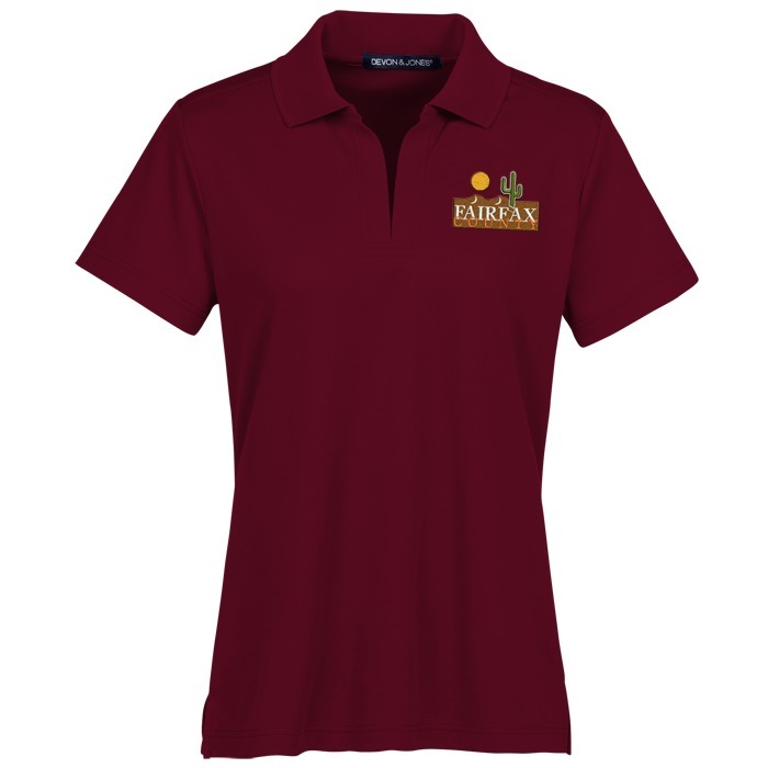 Custom CrownLux Performance Plaited Polo - Ladies'