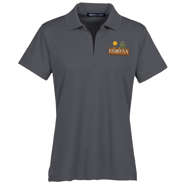 Custom CrownLux Performance Plaited Polo - Ladies'