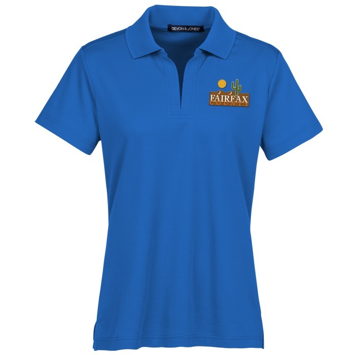 Custom CrownLux Performance Plaited Polo - Ladies'