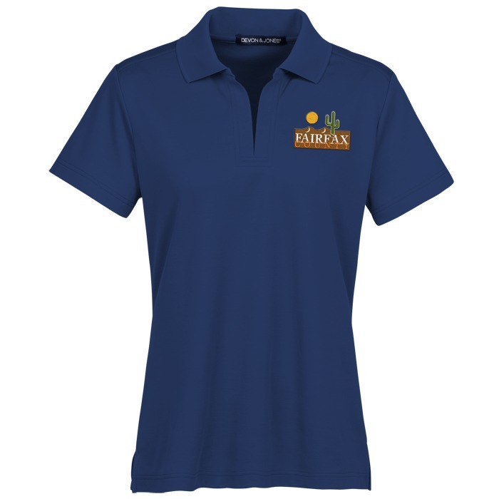 Custom CrownLux Performance Plaited Polo - Ladies'