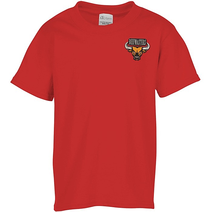 Custom Everyday Cotton T-Shirt - Youth - Colours - Embroidered