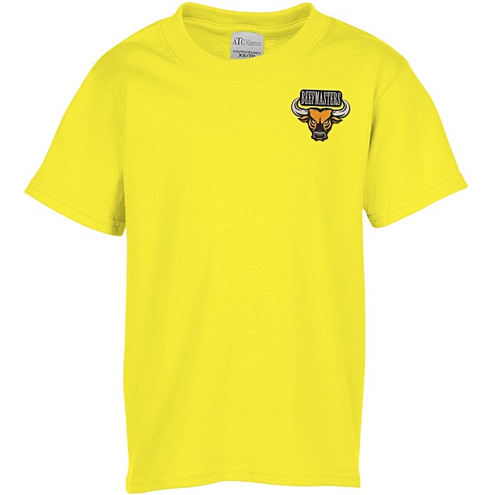 Custom Everyday Cotton T-Shirt - Youth - Colours - Embroidered