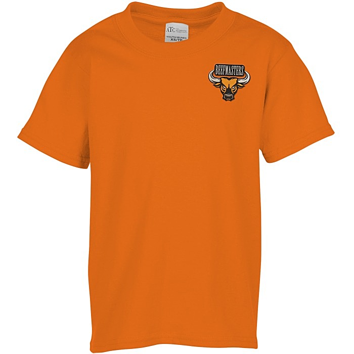 Custom Everyday Cotton T-Shirt - Youth - Colours - Embroidered