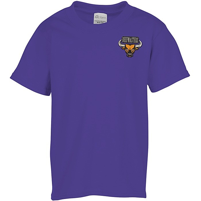 Custom Everyday Cotton T-Shirt - Youth - Colours - Embroidered
