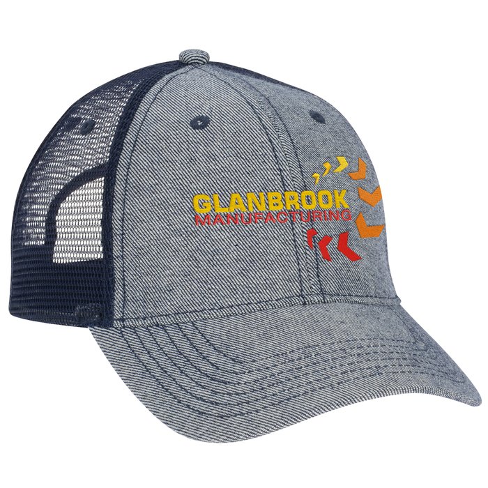 Custom Denim Trucker Mesh Back Cap - 24 hr
