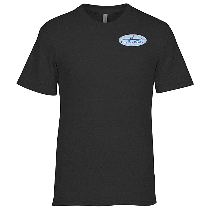 Custom Soft Tri-Blend Jersey T-Shirt - Embroidered
