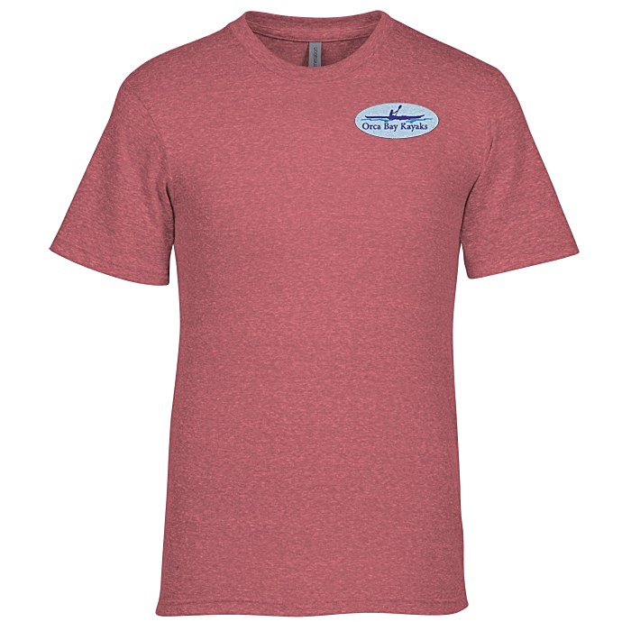 Custom Soft Tri-Blend Jersey T-Shirt - Embroidered
