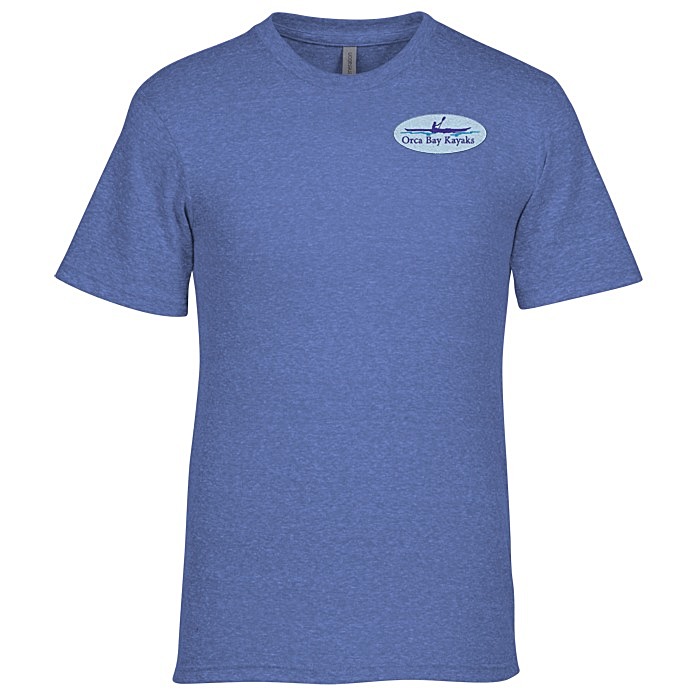 Custom Soft Tri-Blend Jersey T-Shirt - Embroidered